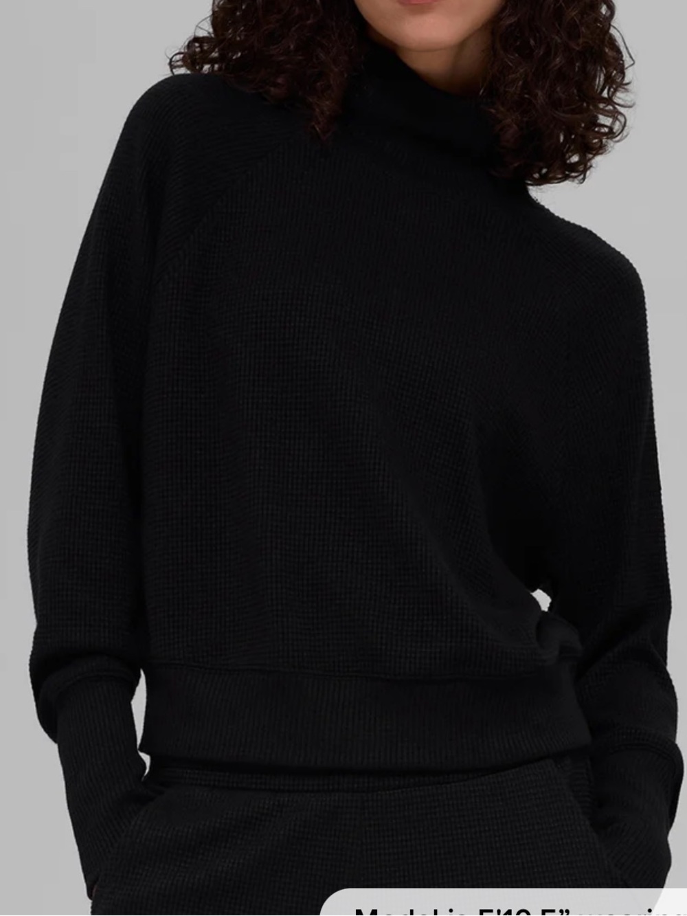 ALO Waffle Weekend Escape Mock Neck Long Sleeve